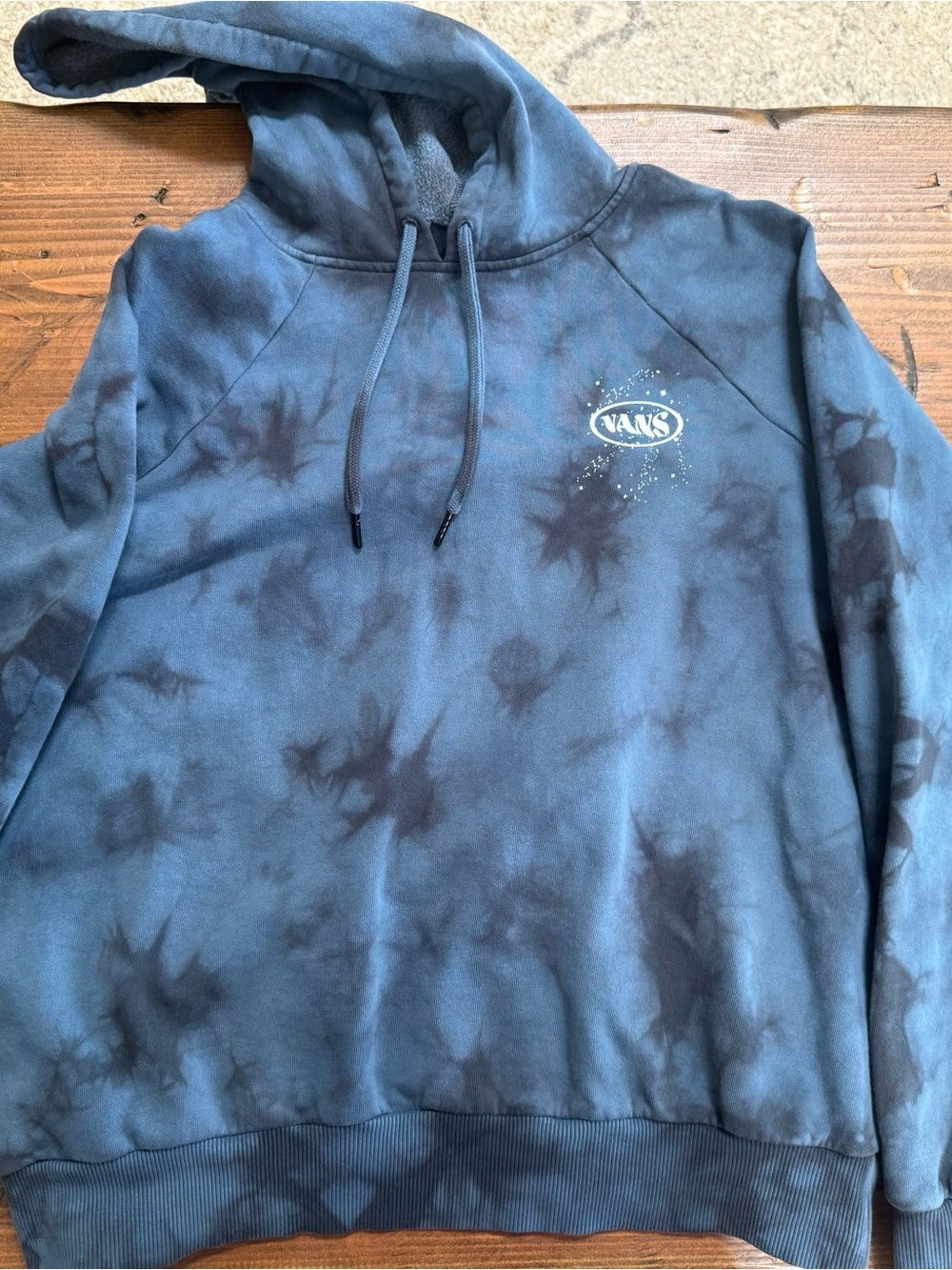 Vans Men’s Blue & Black Tie-Dye Pullover Hoodie
